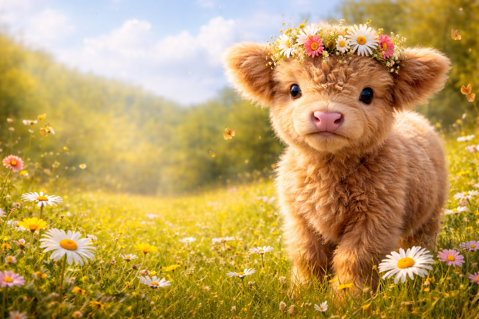 A beautiful Mini Highland Calf from Bobbie's